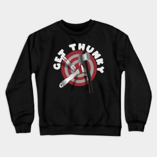 Get Thunky - Axe and Knife Throwing Target Crewneck Sweatshirt